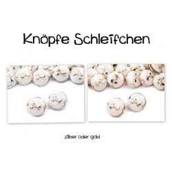 Stegknöpfe Schleifchen - silber oder gold